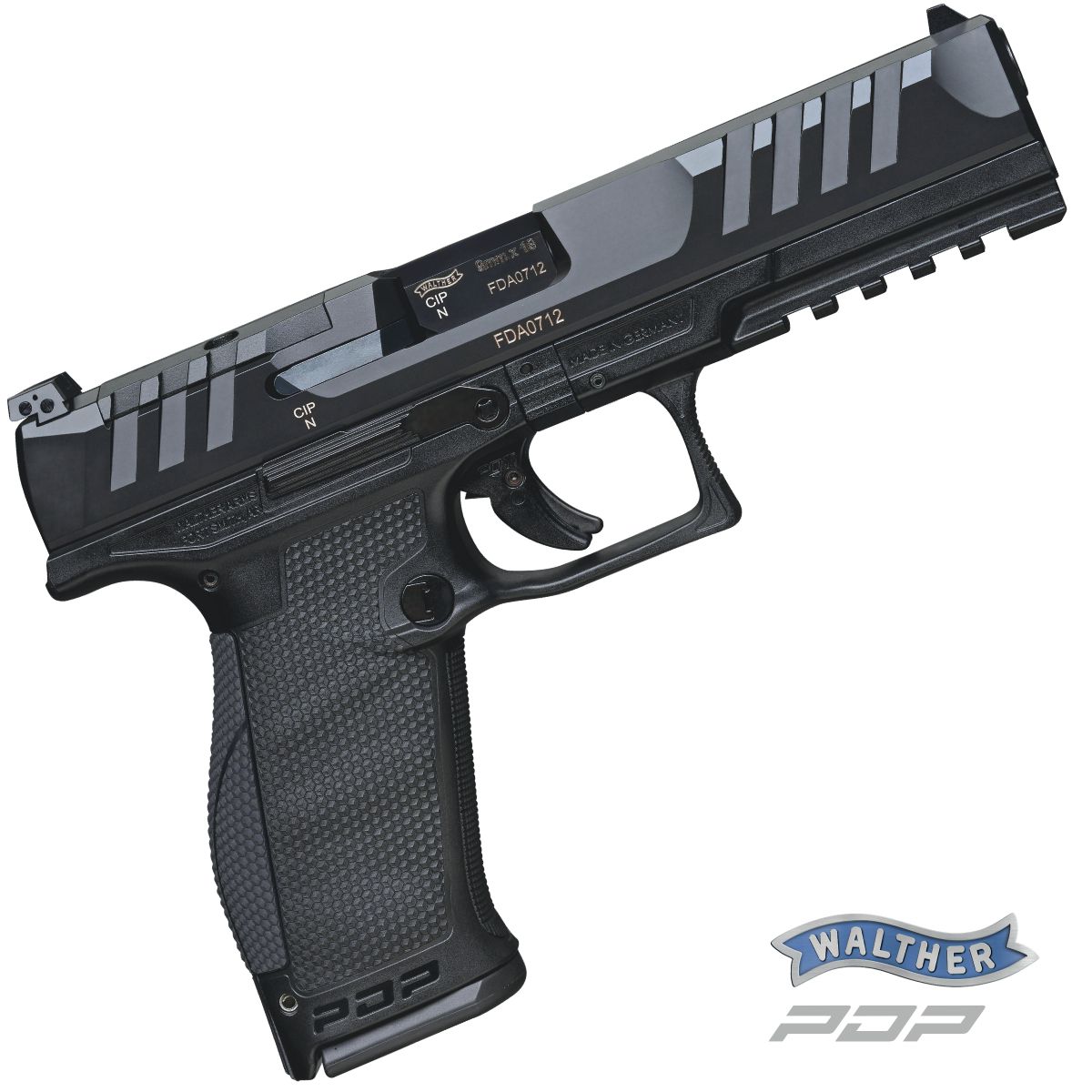 WALTHER PDP FULL SIZE 5‘‘, 9 MM LUGER, PISTOLE SAMONABÍJECÍ