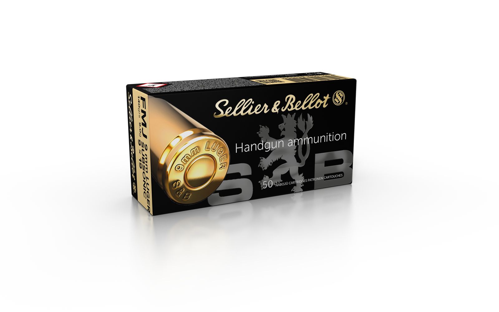 Náboj Sellier & Bellot 9mm Luger (9x19) Subsonic, 140gr/9g, FMJ