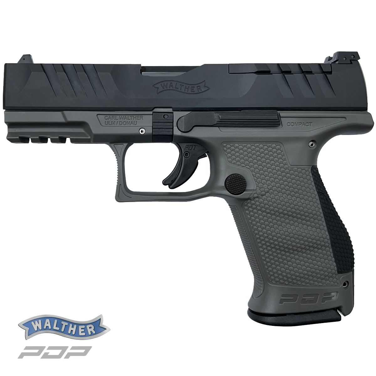 WALTHER PDP COMPACT TUNGSTEN GREY 4‘‘, 9 MM LUGER, PISTOLE SAMONABÍJECÍ