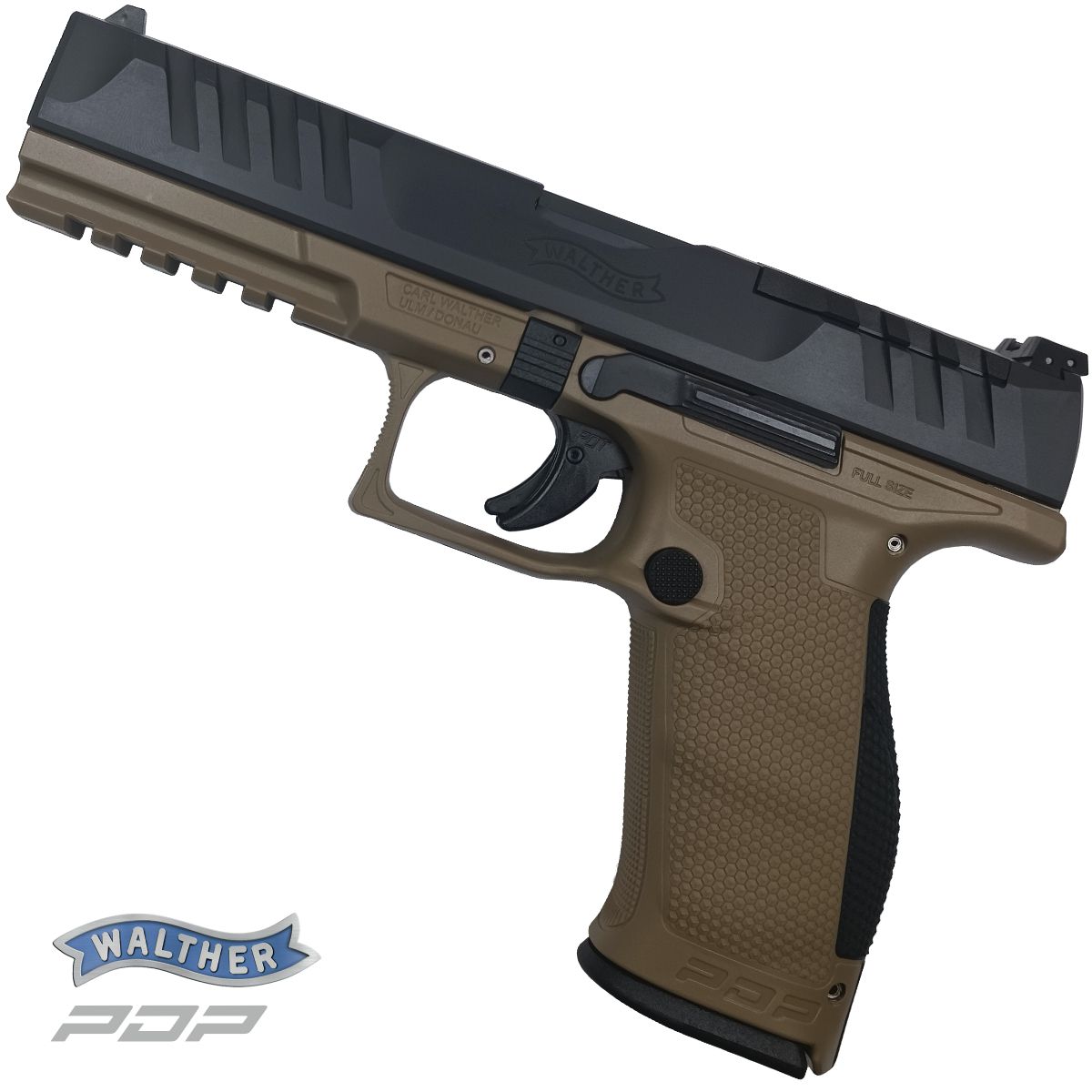 WALTHER PDP FULL SIZE FDE 5‘‘, 9 MM LUGER, PISTOLE SAMONABÍJECÍ