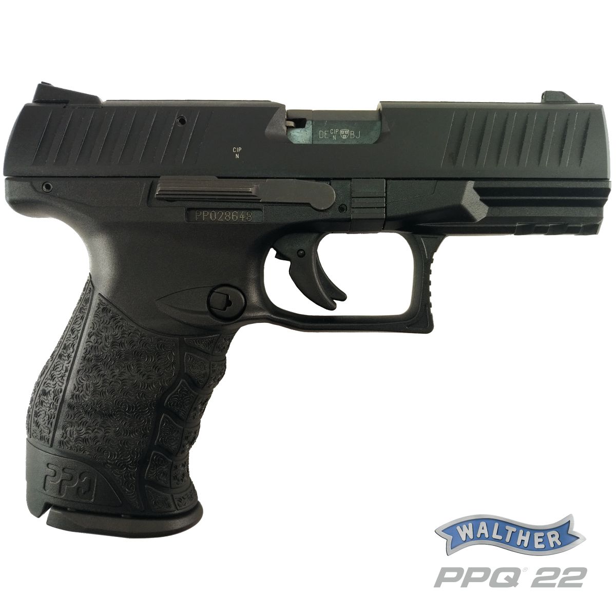 WALTHER PPQ M2 4" 22 LR, PISTOLE SAMONABÍJECÍ, ČERNÁ