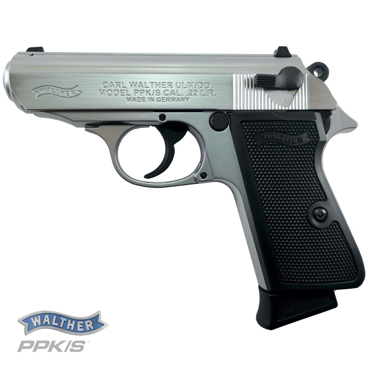 WALTHER PPK/S .22 LR, PISTOLE SAMONABÍJECÍ, NIKL