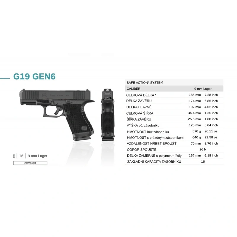 Glock 19 Gen6 - G19 9x19 compact