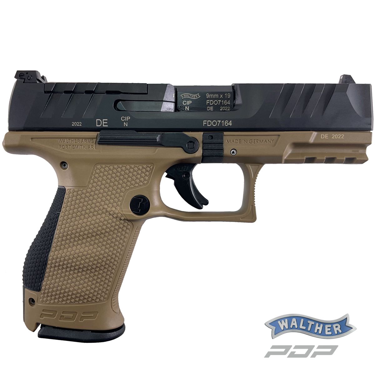 WALTHER PDP COMPACT FDE 4‘‘, 9 MM LUGER, PISTOLE SAMONABÍJECÍ