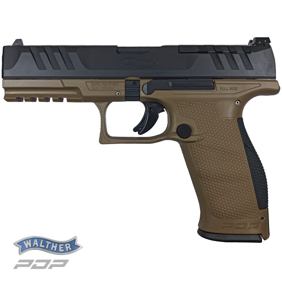 WALTHER PDP FULL SIZE FDE 4,5‘‘, 9 MM LUGER, PISTOLE SAMONABÍJECÍ