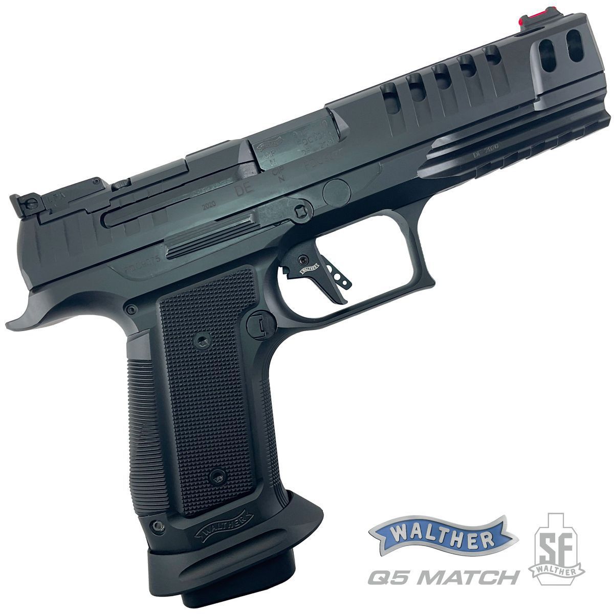 WALTHER Q5 MATCH STEEL FRAME BLACK RIBBON 5", 9 MM LUGER, PISTOLE SAMONABÍJECÍ