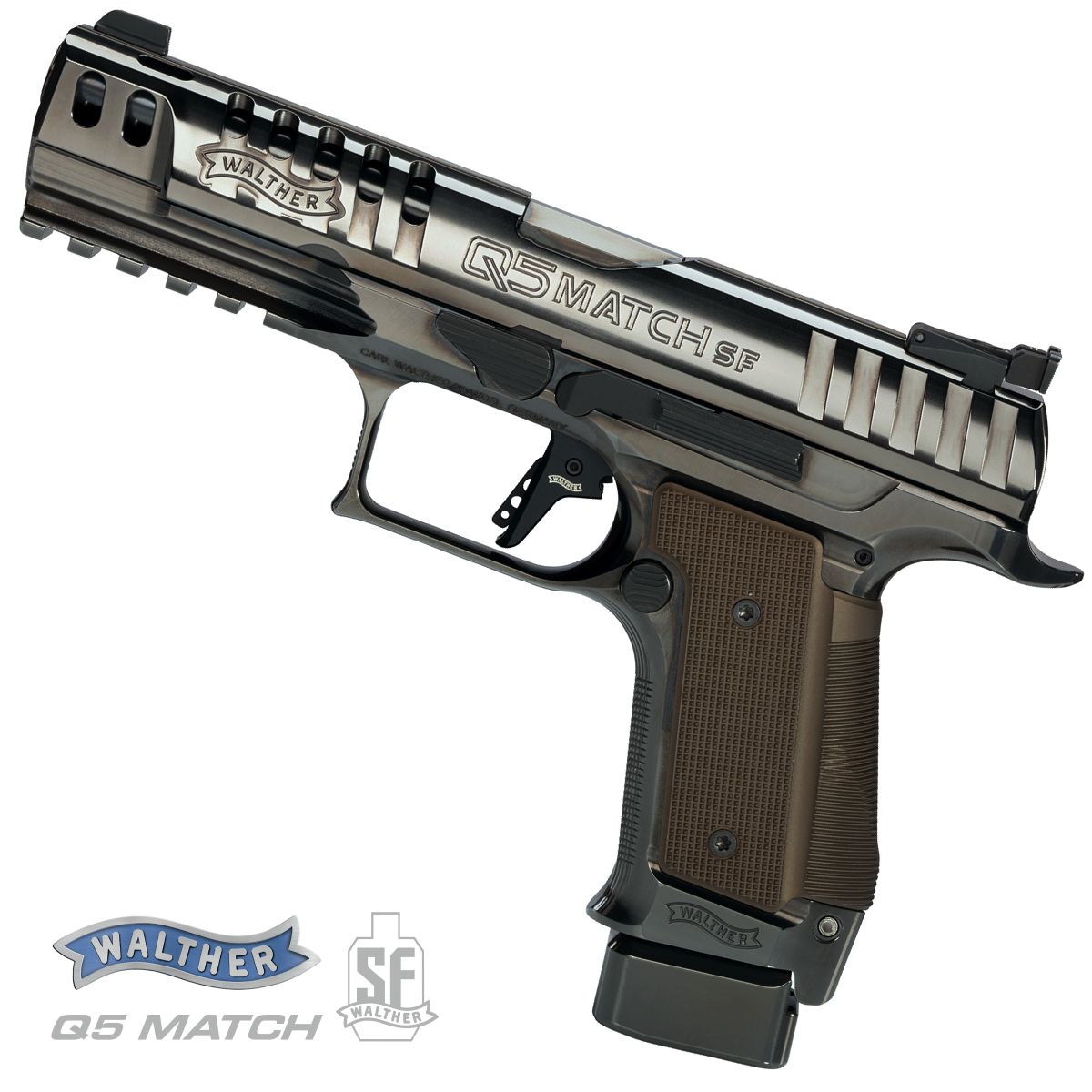 WALTHER Q5 MATCH STEEL FRAME BLACK DIAMOND 5", 9 MM LUGER, PISTOLE SAMONABÍJECÍ