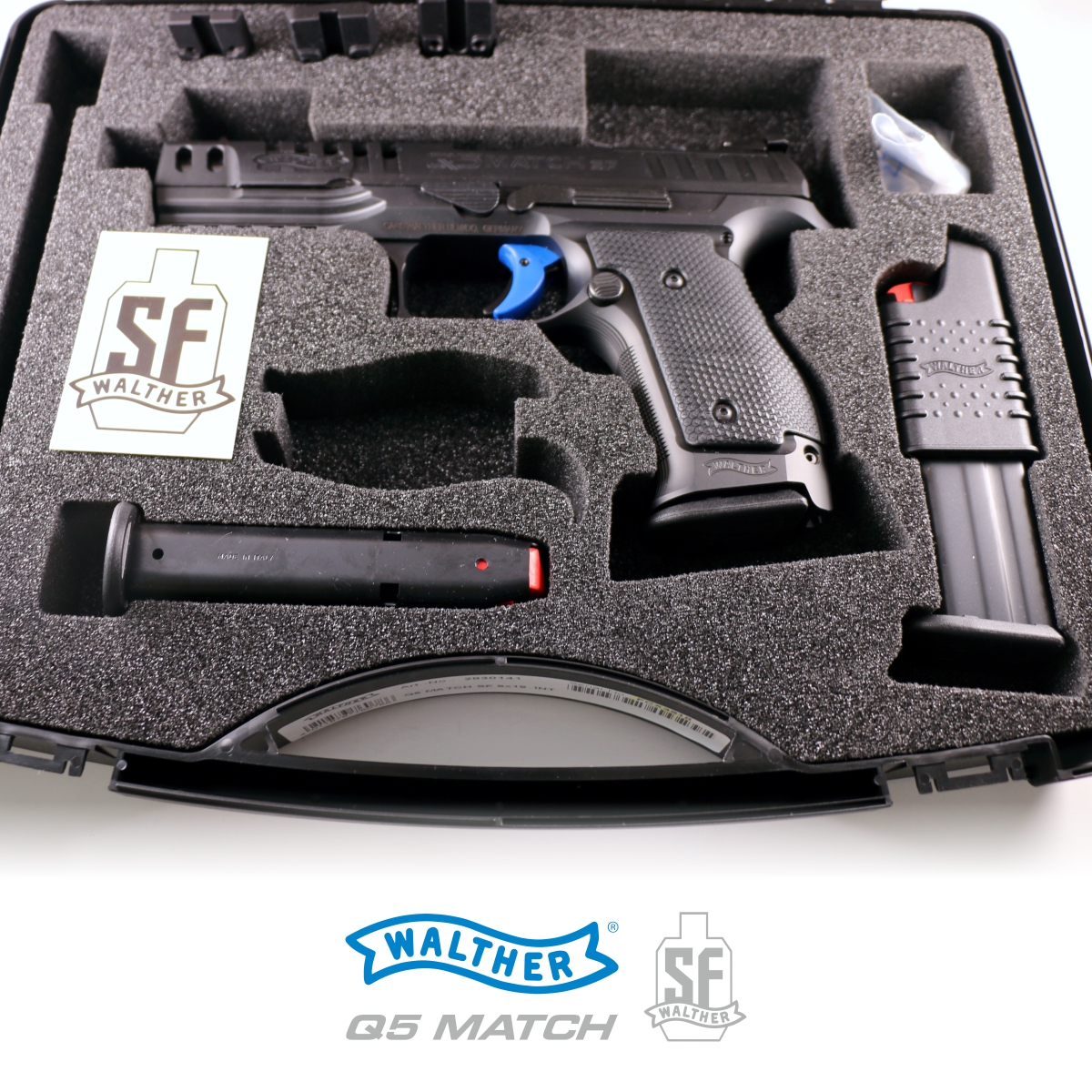WALTHER Q5 MATCH STEEL FRAME 5", 9 MM LUGER, PISTOLE SAMONABÍJECÍ