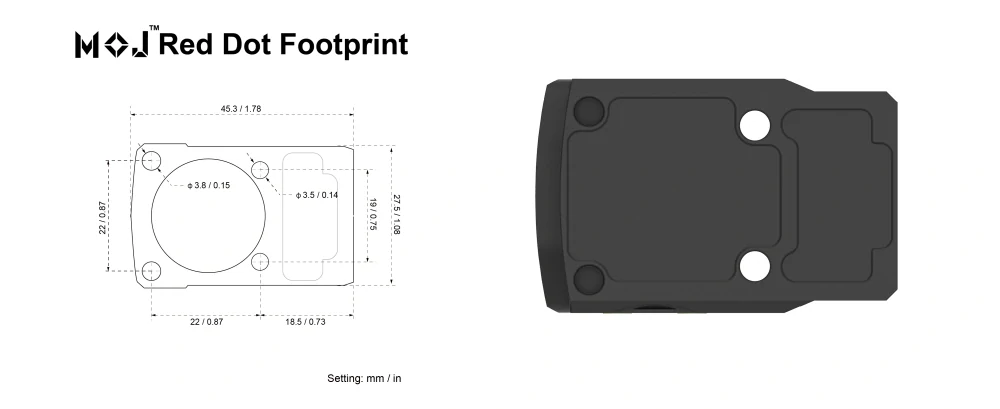 ARMA ZEKA destička kolimátoru - TRIJICON RMR