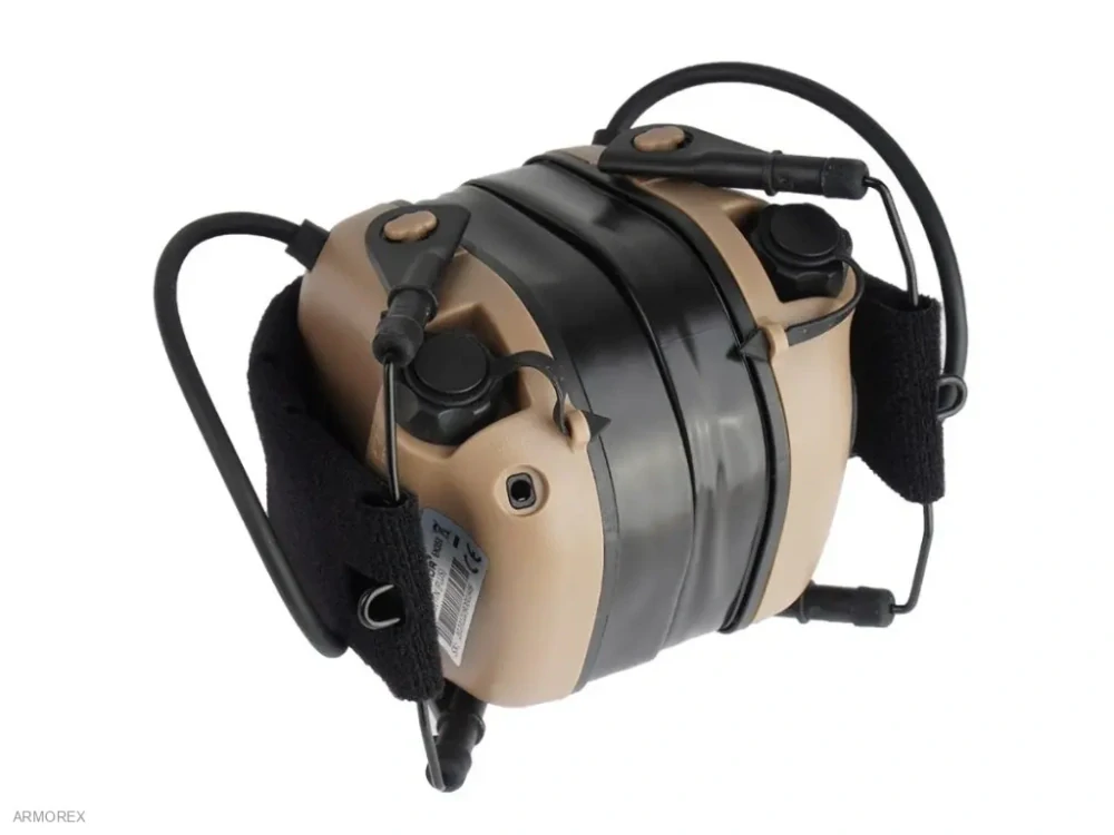 Střelecká elektronická sluchátka Earmor M31 PLUS - Coyote Tan
