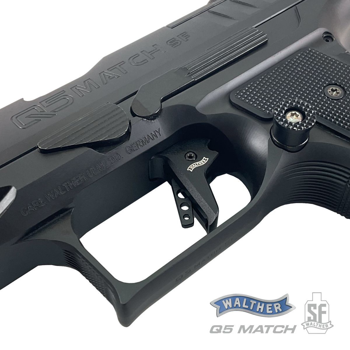 WALTHER Q5 MATCH STEEL FRAME BLACK RIBBON 5", 9 MM LUGER, PISTOLE SAMONABÍJECÍ