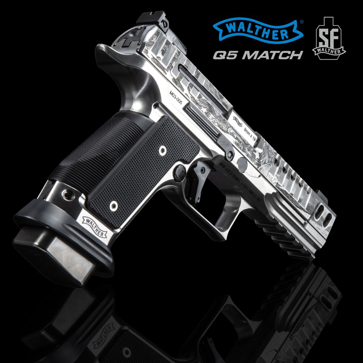 WALTHER Q5 MATCH STEEL FRAME PATRIOT 5", 9 MM LUGER, PISTOLE SAMONABÍJECÍ