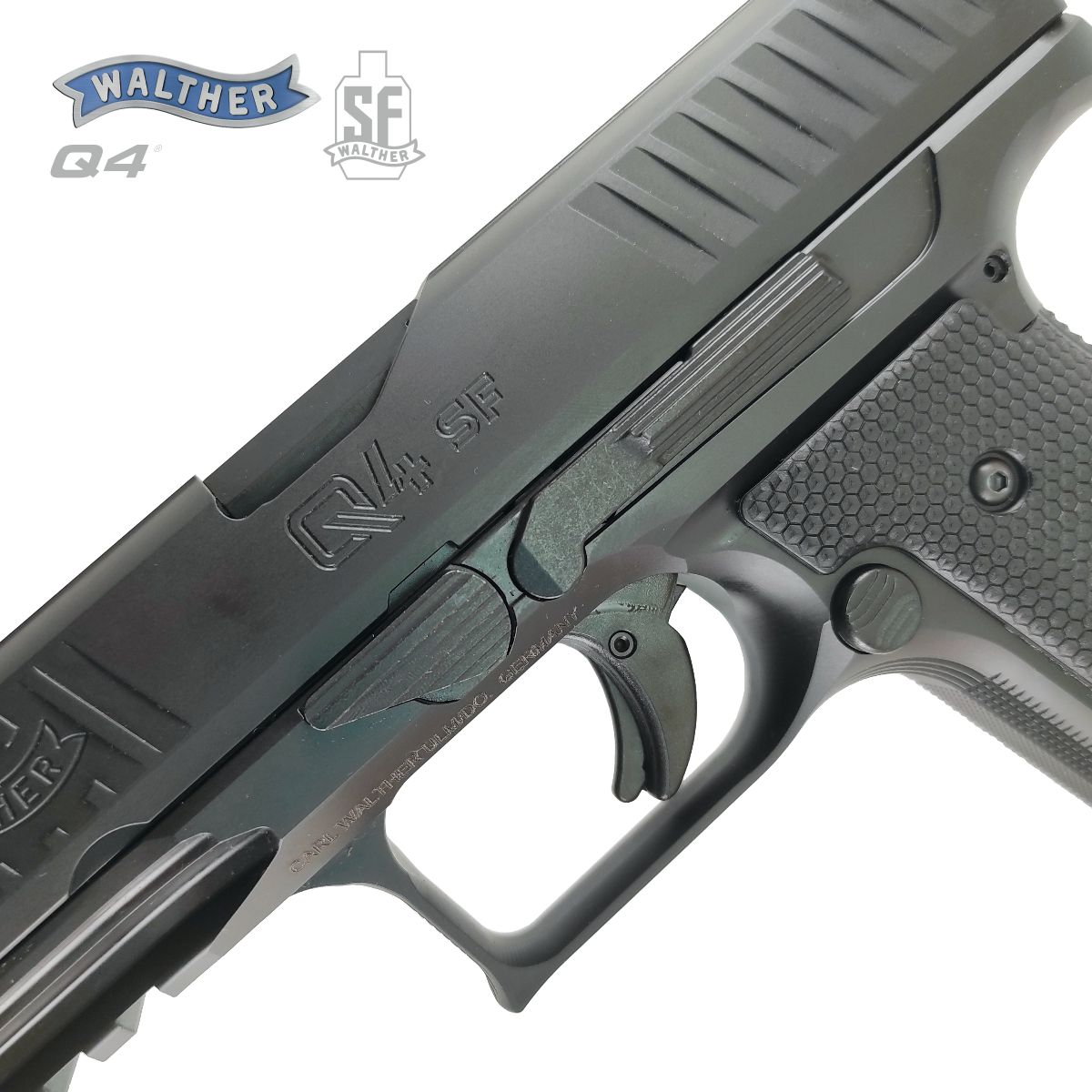 WALTHER Q4 STEEL FRAME PS 4", 9 MM LUGER, PISTOLE SAMONABÍJECÍ