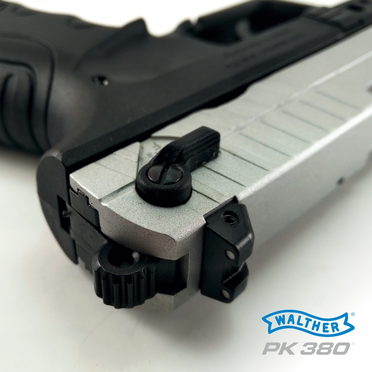 WALTHER PK380, PISTOLE SAMONABÍJECÍ RÁŽE 9 MM BROWNING / 380 AUTO, NIKLOVANÁ