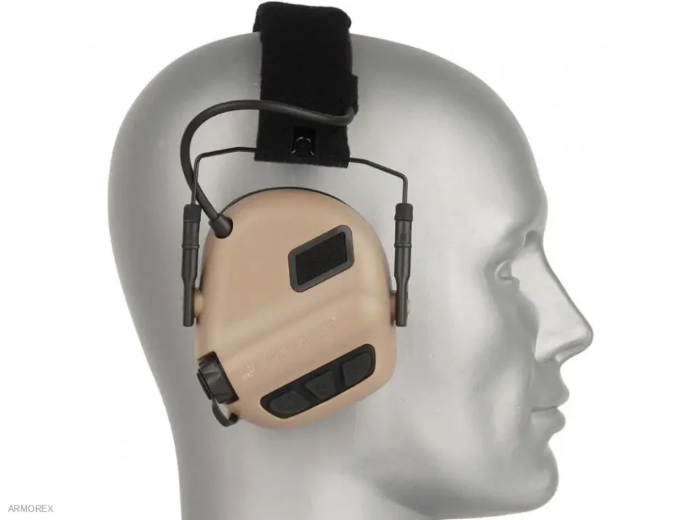Střelecká elektronická sluchátka Earmor M31 PLUS - Coyote Tan