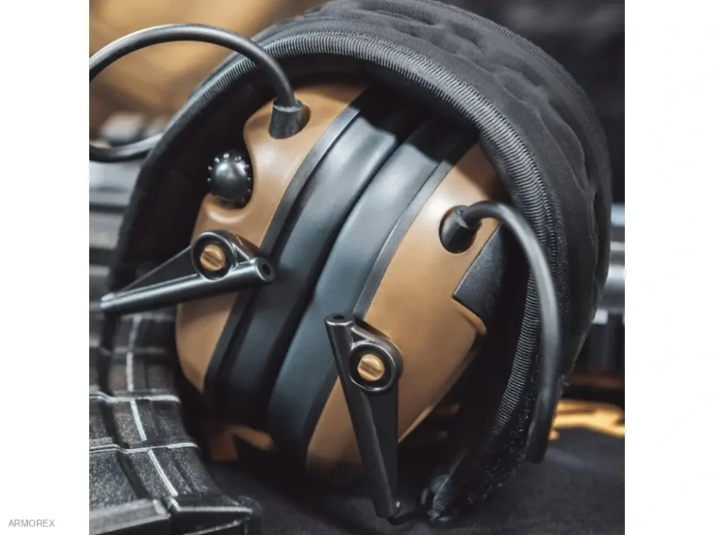 Střelecká elektronická sluchátka EARMOR M300T - Coyote Brown