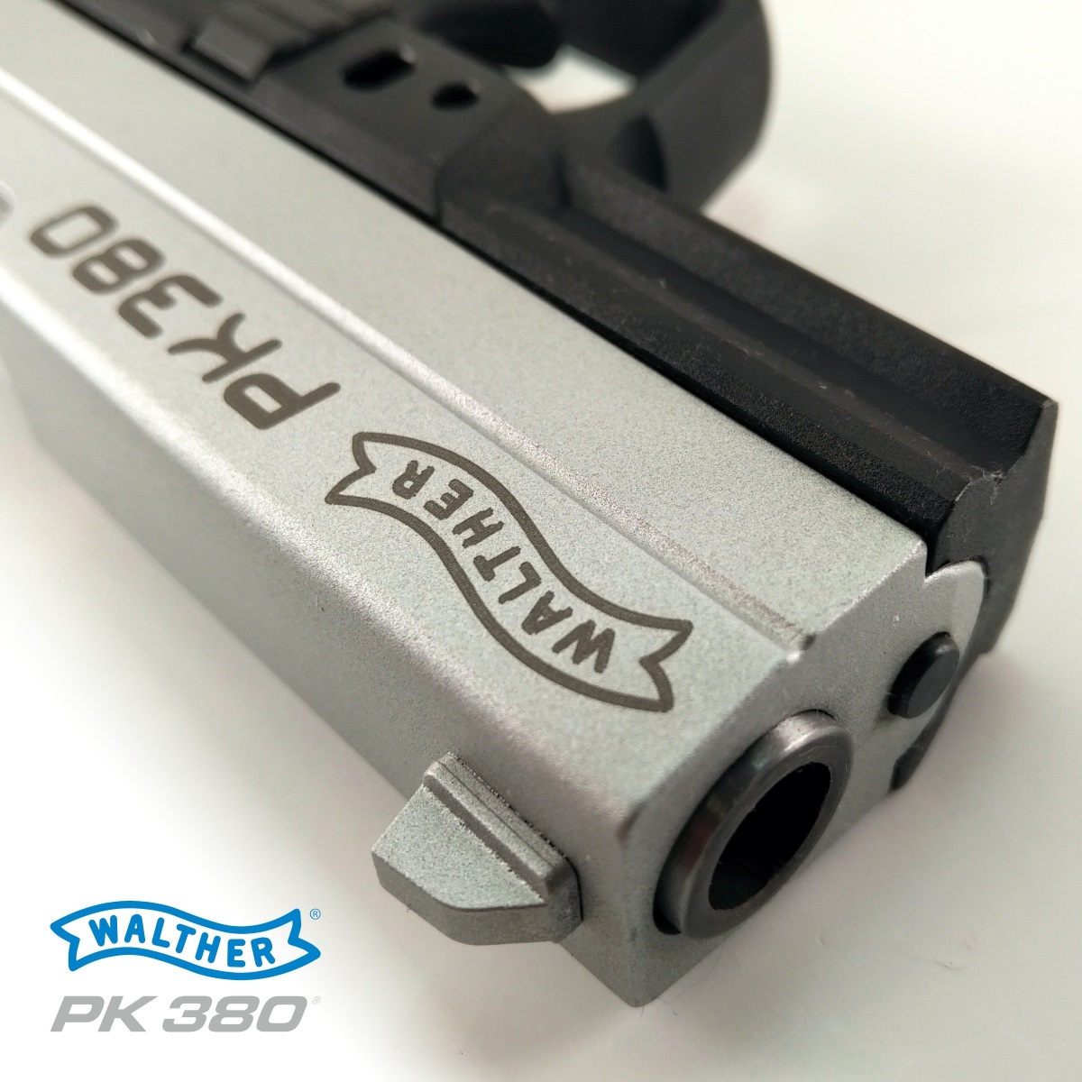 WALTHER PK380, PISTOLE SAMONABÍJECÍ RÁŽE 9 MM BROWNING / 380 AUTO, NIKLOVANÁ
