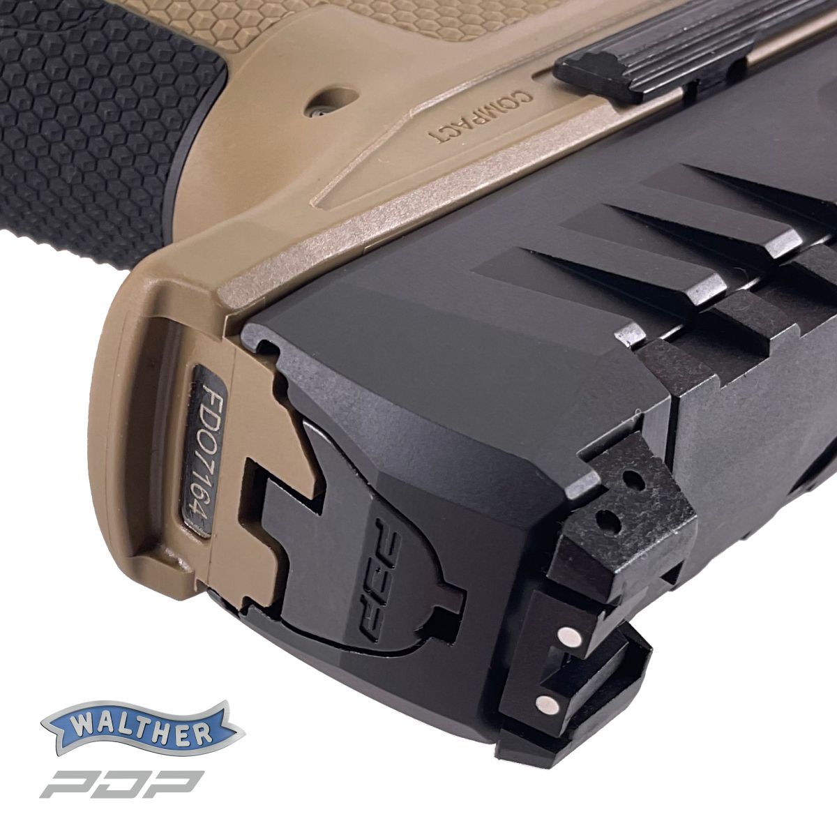WALTHER PDP COMPACT FDE 4‘‘, 9 MM LUGER, PISTOLE SAMONABÍJECÍ