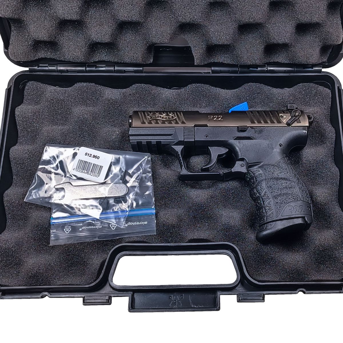 WALTHER P22Q 3,42" 22LR, PISTOLE SAMONABÍJECÍ, ČERNÁ/NIKL