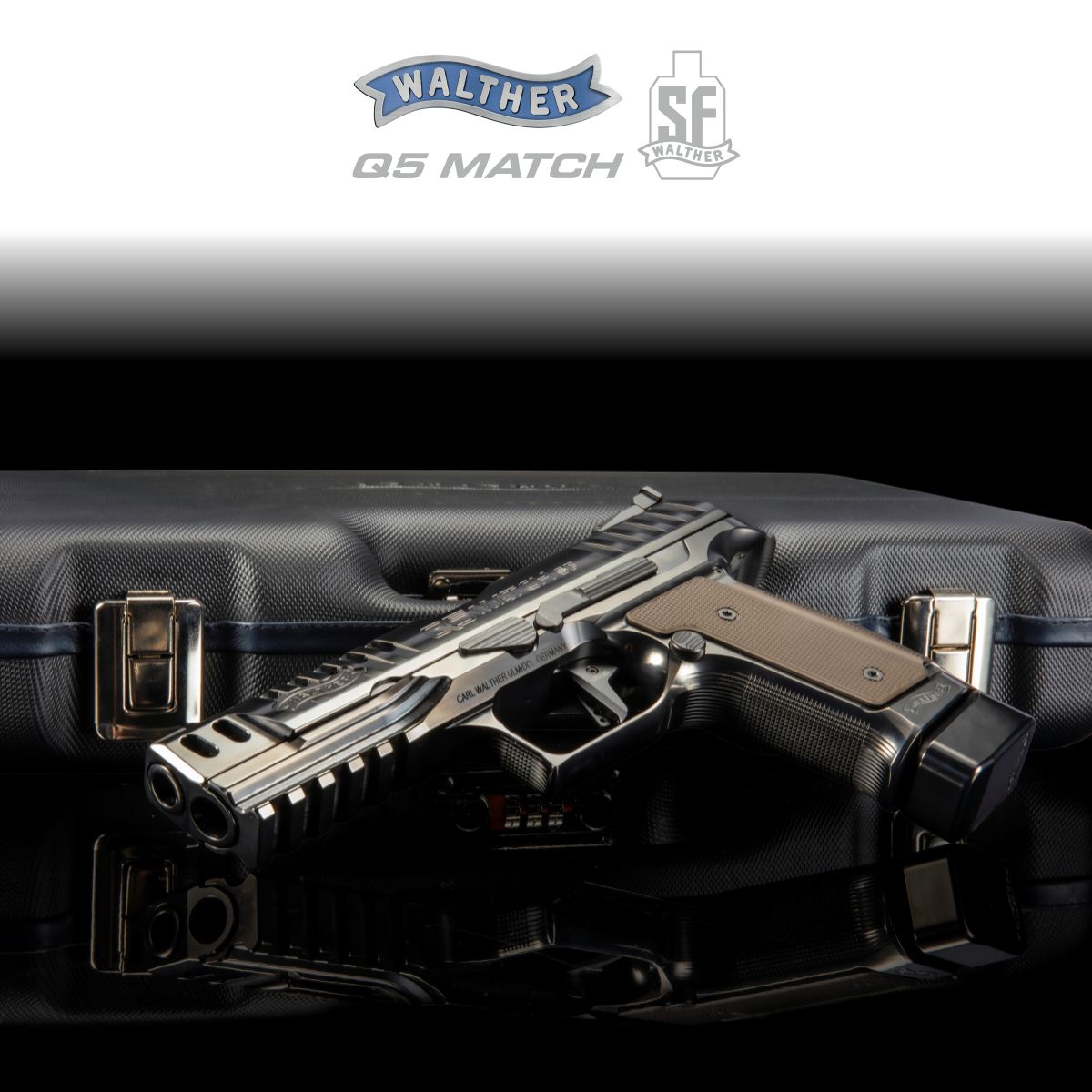 WALTHER Q5 MATCH STEEL FRAME BLACK DIAMOND 5", 9 MM LUGER, PISTOLE SAMONABÍJECÍ