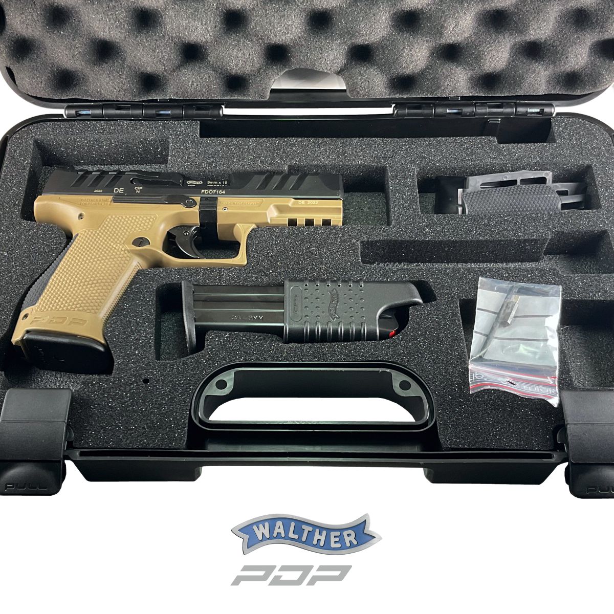 WALTHER PDP COMPACT FDE 4‘‘, 9 MM LUGER, PISTOLE SAMONABÍJECÍ