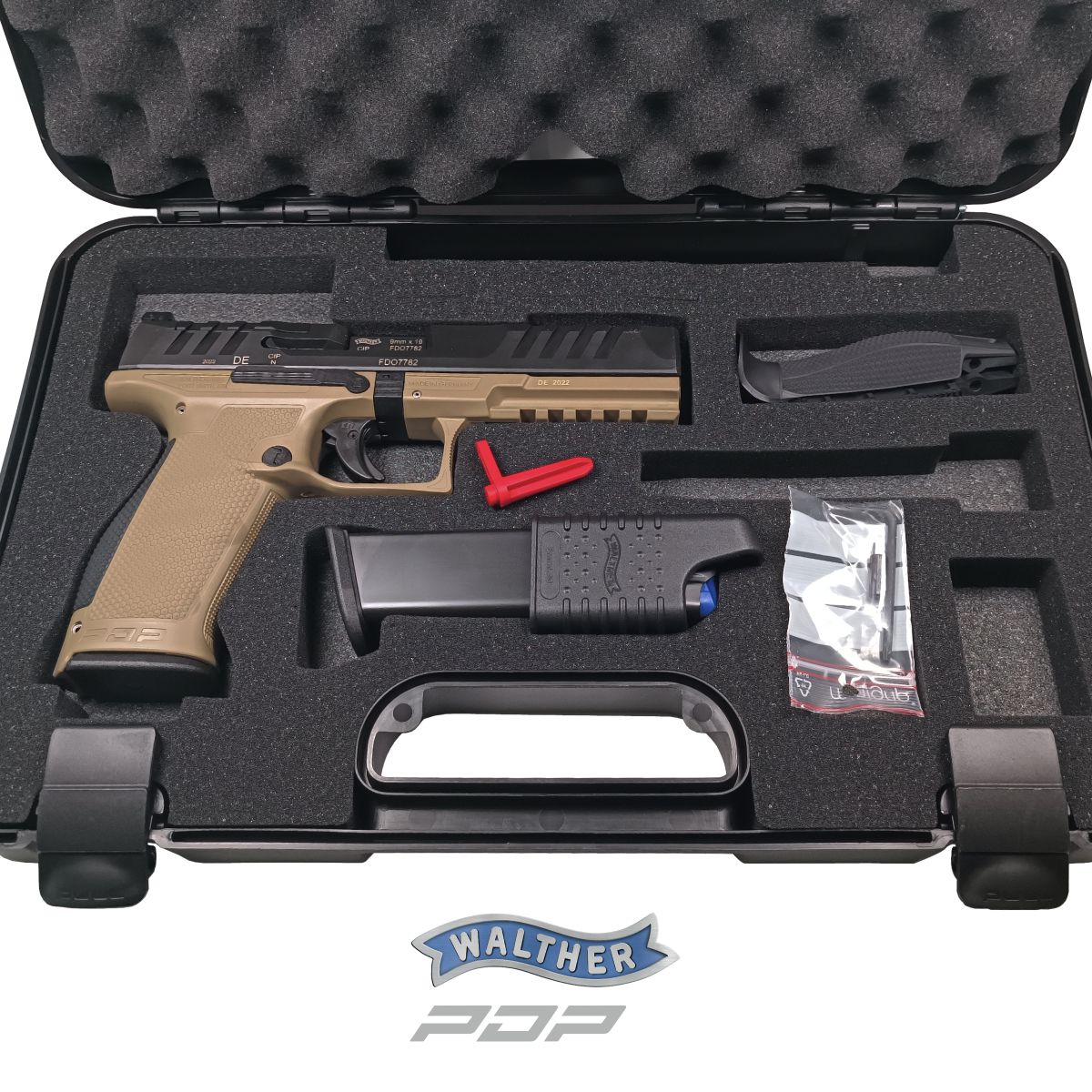 WALTHER PDP FULL SIZE FDE 5‘‘, 9 MM LUGER, PISTOLE SAMONABÍJECÍ